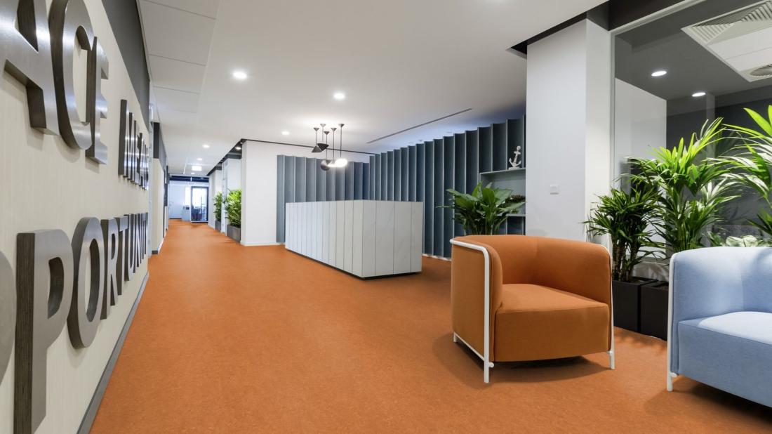 Натуральный линолеум Gerflor Marmorette 0073 Spicy Orange