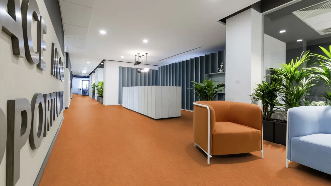 Натуральный линолеум Gerflor Marmorette 0073 Spicy Orange