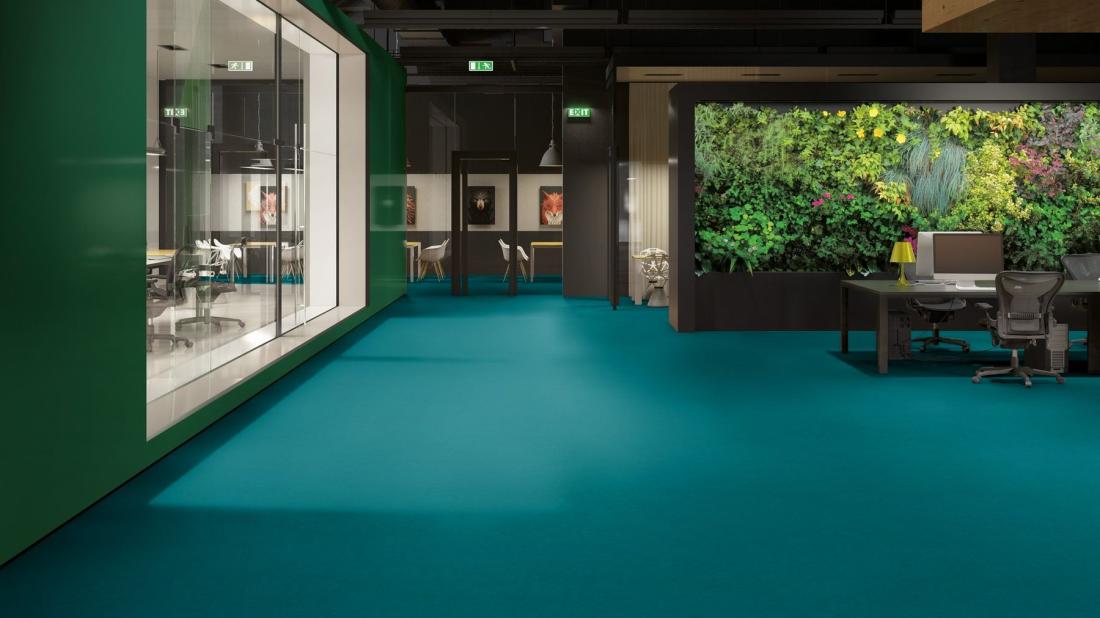 Натуральный линолеум Gerflor Marmorette 0129 Curacao Petrol
