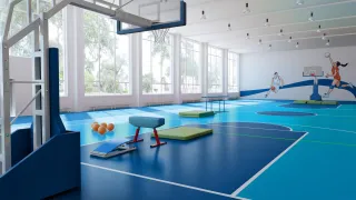 Спортивный линолеум Tarkett Omnisports Action 65 Royal Blue