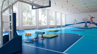 Спортивный линолеум Tarkett Omnisports Action 65 Sky Blue